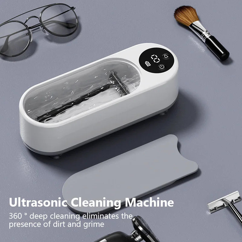 Ultrasonic Cleaner Wireless Glasses Cleaning Machine Eyewear Watch Jewelry Braces Cleaner Vibration Cleaning Box Removing Stains