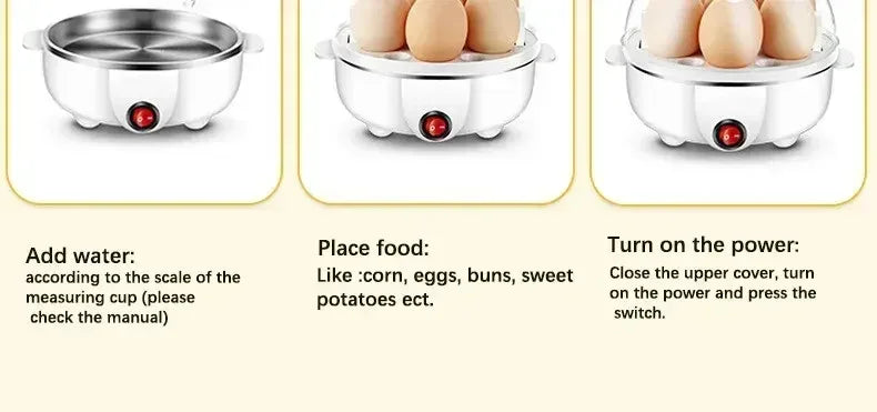 Multifunctional Electric Egg Boiler Double Layers Cooker Mini Steamer Poacher Kitchen Cooking Breakfast Machine breakfast maker