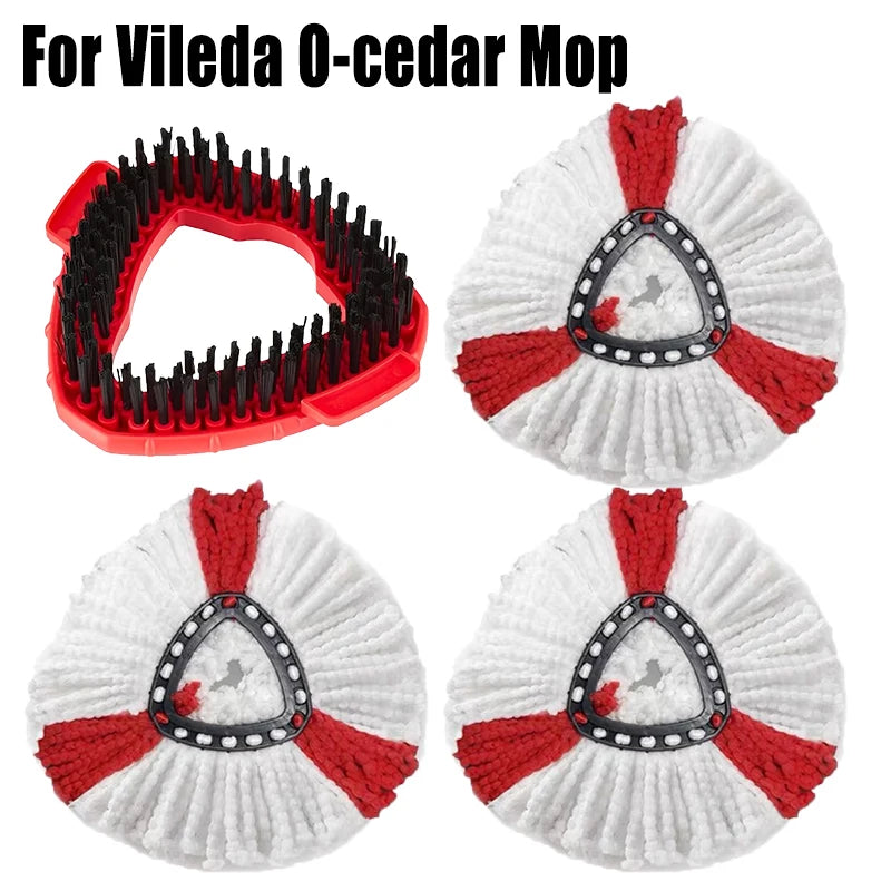 Mop Head Replacement for O-cedar and Vileda EasyWring 1 Tank System Washable Mop Pad  Reusable Mopping Cloth 360 Rotatable Mop