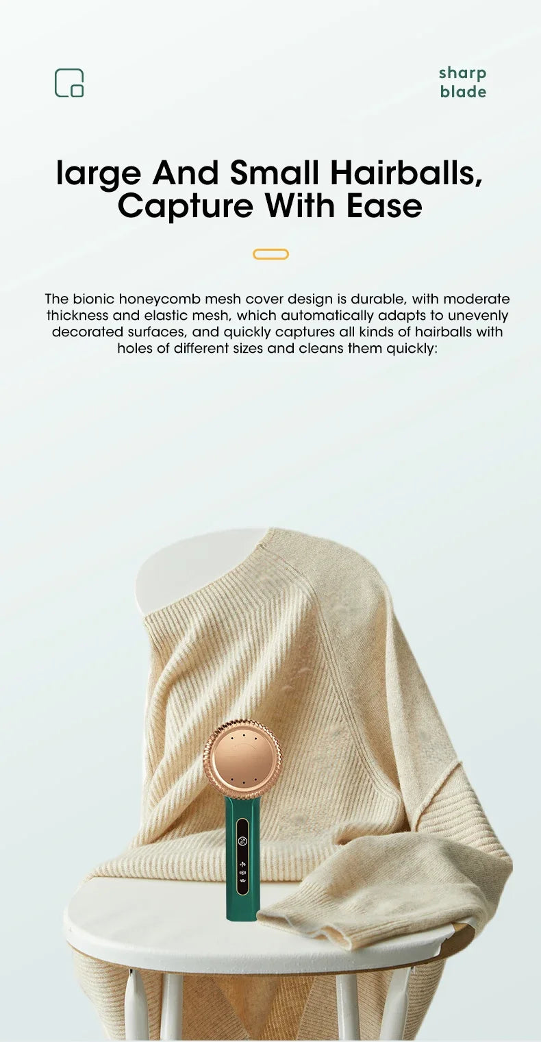 Portable Lint Remover for Clothes Usb Rechargeable Electric Hair Ball Trimmer Fuzz for Sweater Clothes Cardigan Serve Remover