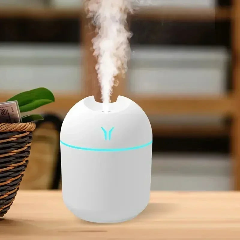 1pc  Compact USB Aroma Diffuser & Humidifier withLED Night Light - Pink & Mint Green, Essential Oil Atomizer for Homeand Car Use