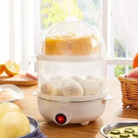 Multifunctional Electric Egg Boiler Double Layers Cooker Mini Steamer Poacher Kitchen Cooking Breakfast Machine breakfast maker
