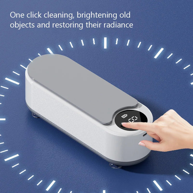 Ultrasonic Cleaner Wireless Glasses Cleaning Machine Eyewear Watch Jewelry Braces Cleaner Vibration Cleaning Box Removing Stains
