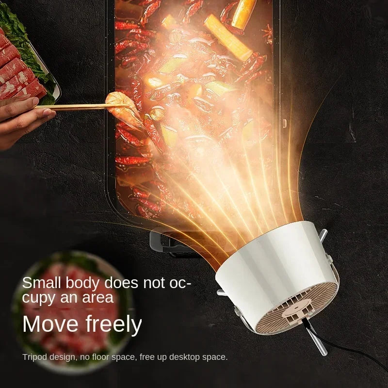 New USB Desktop Range Hoods Portable USB Powered Exhaust Fan Small Kitchen Hood Extractor Barbecue Large Suction Cooker Hood
