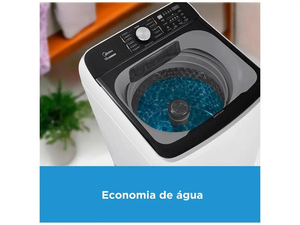 Washing Machine Midea 13kg Inox Basket White Wash Programs Wave Agitator - 110V