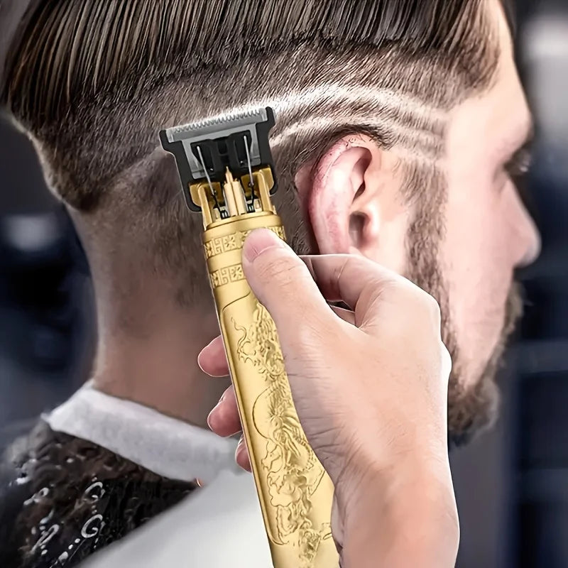 Professional Men's Electric Hair Clipper, USB Rechargeable Trimmer for Beard & Haircut, Cordless Grooming Kit, Father's Day Gift