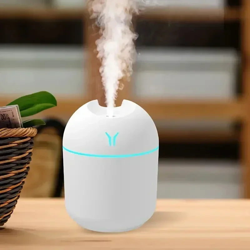 1pc  Compact USB Aroma Diffuser & Humidifier withLED Night Light - Pink & Mint Green, Essential Oil Atomizer for Homeand Car Use