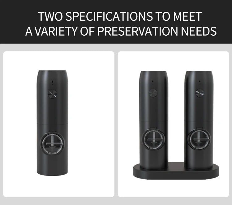 1/2PCS Electric Salt And Pepper Grinder with LED Light Gravity Sensing Adjustable Spice Mills Cordless Automatic Kitchen Gadget