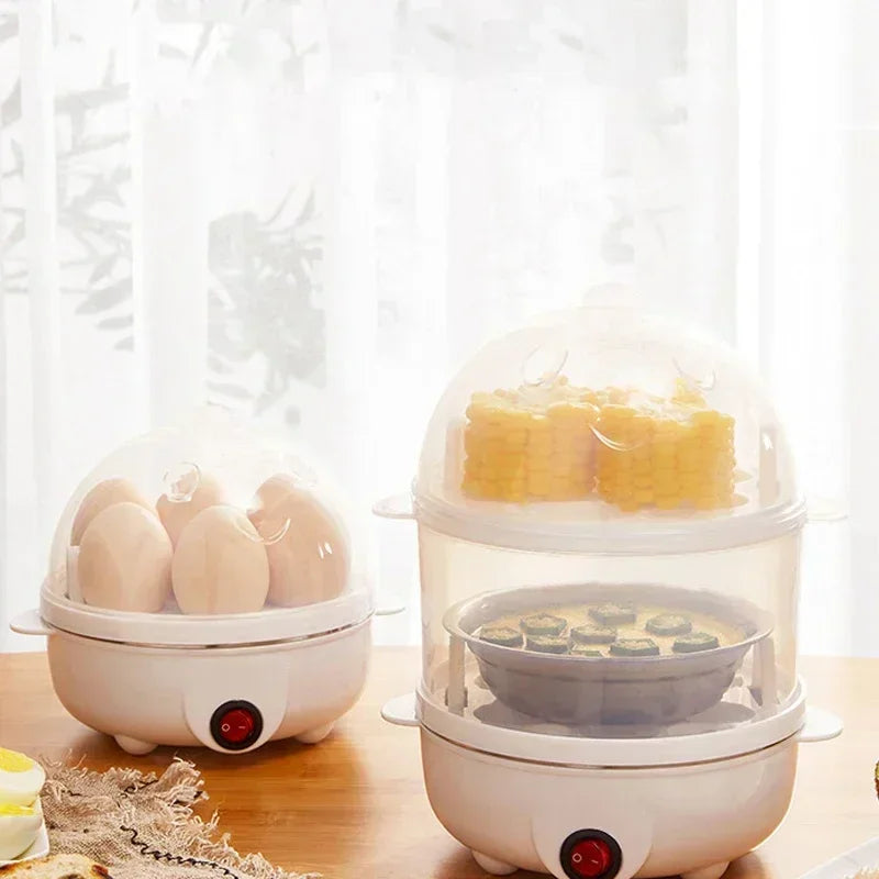 Multifunctional Electric Egg Boiler Double Layers Cooker Mini Steamer Poacher Kitchen Cooking Breakfast Machine breakfast maker