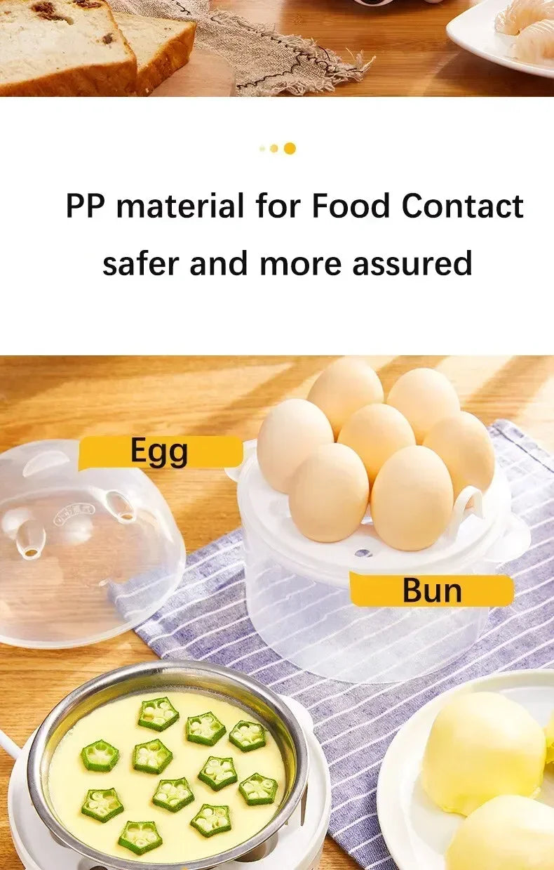 Multifunctional Electric Egg Boiler Double Layers Cooker Mini Steamer Poacher Kitchen Cooking Breakfast Machine breakfast maker