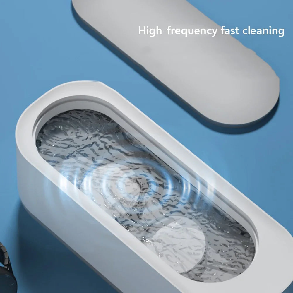Plastic Vibration Wash Cleaner Multipurpose Ultrasonic Jewelry Cleaner Portable Electric Simple Operation for Everyday Objects