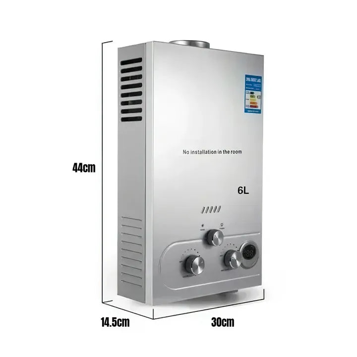 6L/8L Gas Water Heater Digital Stainless Steel Tankless Propane Gas LPG Boiler Heater Kits Home Camping Appliance