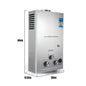 6L/8L Gas Water Heater Digital Stainless Steel Tankless Propane Gas LPG Boiler Heater Kits Home Camping Appliance