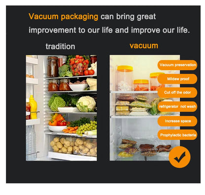 saengQ vacuum bags for food Vacuum Sealer Food Fresh Long Keeping 12+15+20+25+30cm*500cm Rolls/Lot bags for vacuum packer