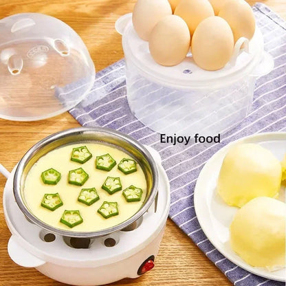 Multifunctional Electric Egg Boiler Double Layers Cooker Mini Steamer Poacher Kitchen Cooking Breakfast Machine breakfast maker