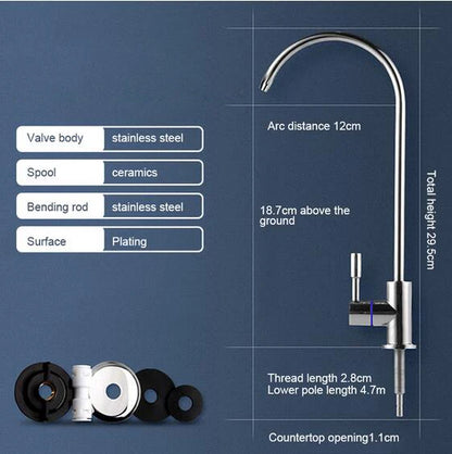 Water Purifier Faucet, Lead-Free Filtered Faucet Fits Reverse Osmosis Units or Water Filtration System Kitchen RO Faucet