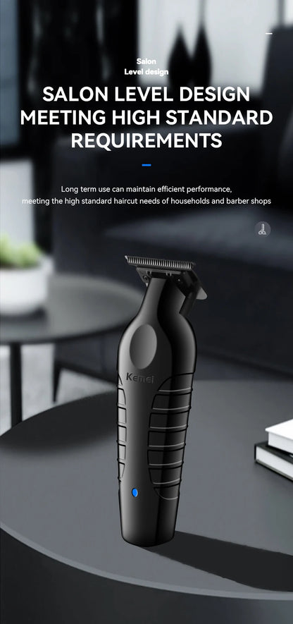 Kemei Men's Cordless Hair Clipper USB Rechargeable Zero Gap Trimmer Electric Hair Clipper Original Blade Accessories KM-2299