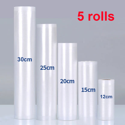 Food Vacuum Storage Packaging Bags for Vacuum Sealer Meat Fruit Vegetable Vacuum Packaging Bags 12/15/20/25/30cm 500cm/roll