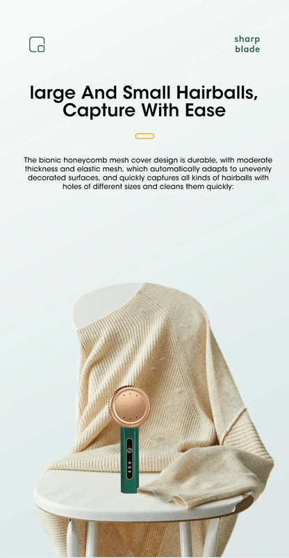 Portable Lint Remover for Clothes Usb Rechargeable Electric Hair Ball Trimmer Fuzz for Sweater Clothes Cardigan Serve Remover