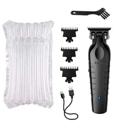 Kemei Men's Cordless Hair Clipper USB Rechargeable Zero Gap Trimmer Electric Hair Clipper Original Blade Accessories KM-2299