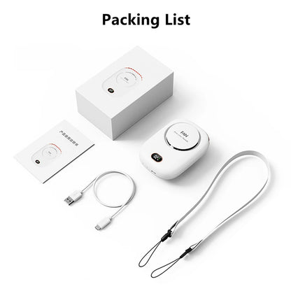 Portable Mini Fan Waist Clip Fan Rechargeable Hanging Neck Fan Outdoor Camping Waist Fan USB Small Cooling Pocket Fan for Travel