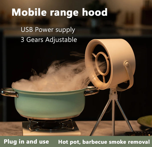 Powerful Suction Desktop Range Hood, Portable Mini Air Purifier with Ultra Quiet Operation and Washable Filter for Kitchen Dorm