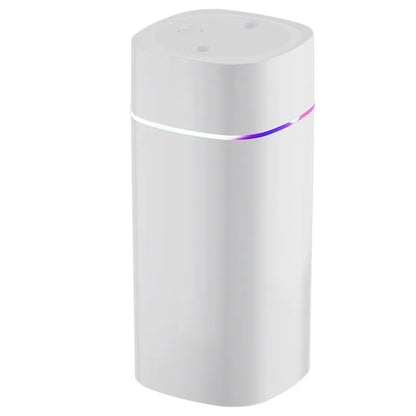 Dual-Nozzle USB Humidifier | 600ml/H Super Mist & Ultra Quiet | Car/Home Moisturizing Device